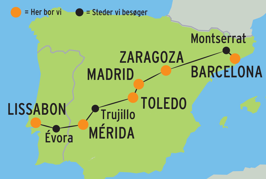 Rejsen til den Iberiske halvø